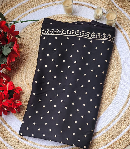 Ajrakh print Modal silk Sarees- butterfly with border