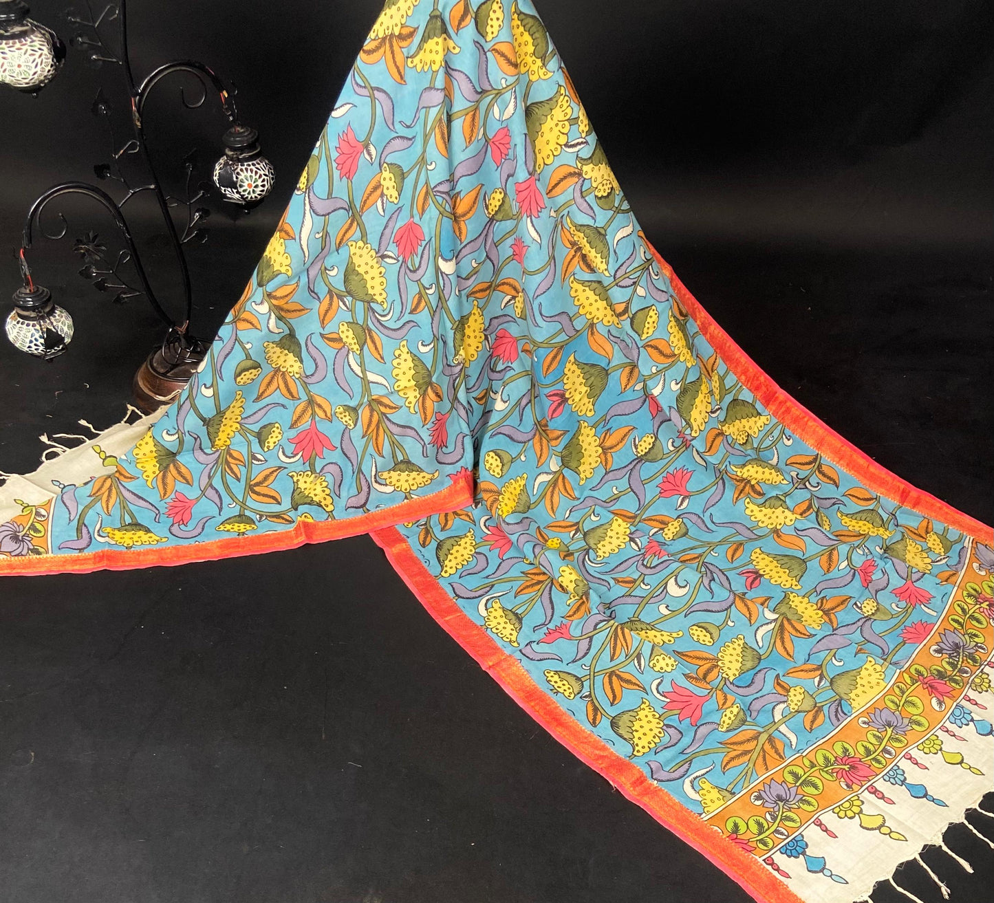 Hand Painted Kalamkari Dupatta