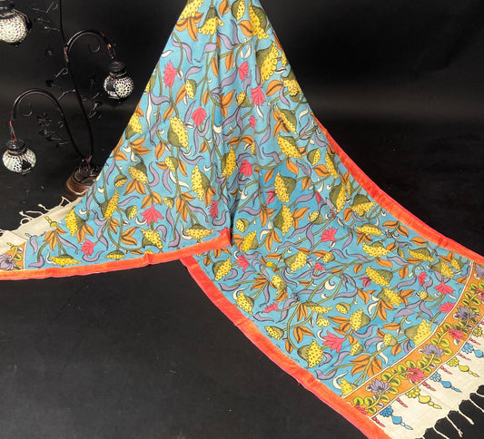 Hand Painted Kalamkari Dupatta