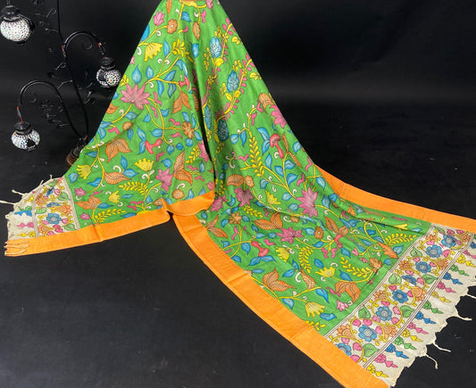 Hand Painted Kalamkari Dupatta