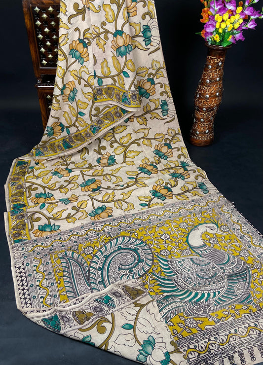 Hand Painted Kalamkari Dupatta