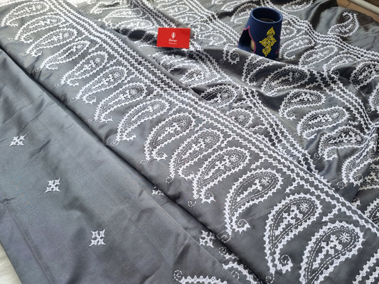 Handstiched Bengal kantha- Grey
