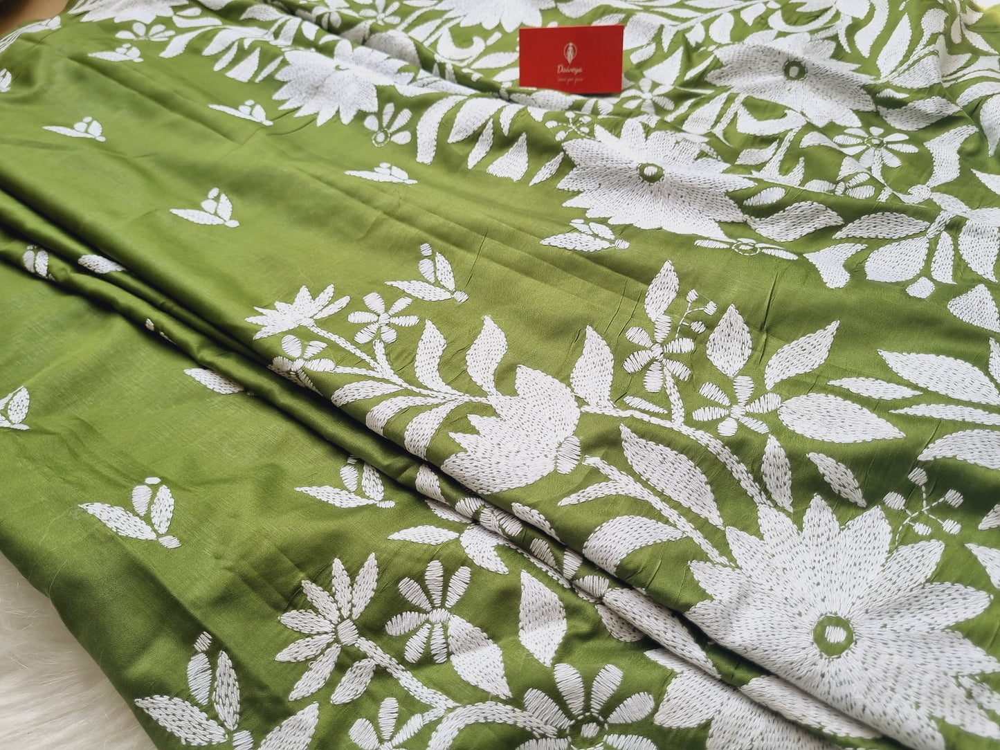 Handstiched Bengal kantha- Light Green