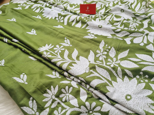Handstiched Bengal kantha- Light Green